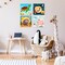 Framed 4 Pack Paint by Number for Kids, Paint by Numbers for Kids Ages 8-12, Painting by Numbers Kits Children Beginner, DIY Animals Acrylic Oil Painting Kits for Home Wall Decor 8x8inch